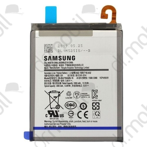 Akkumulátor Samsung Galaxy A7 (2018) SM-A750F, A10 (SM-A105F) 3300mAh Li-iON (EB-BA750ABU / GH82-18027A / GH82-18689A kompatibilis, OEM jellegű)